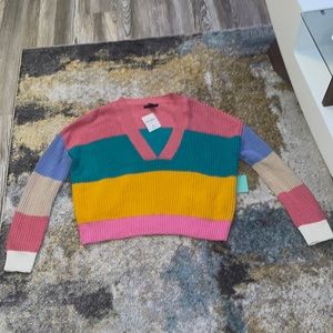 Forever 21 knit sweater, size M US, pink/multi